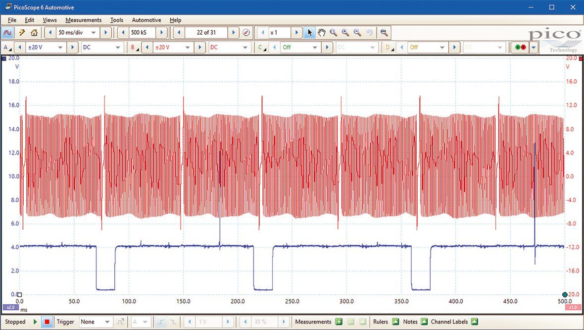 PicoScope Camshaft Crankshaft Correlation